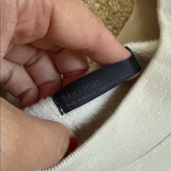 Oak + Fort West Coast Oversized Sweatshirt - Sz Large - Picture 4 of 4